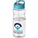H2O Base Sportflasche mit Ausgussdeckel, 650 ml, transparent,aquablau H2O Base Sportflasche mit Ausgussdeckel, 650 ml, transparent,aquablau