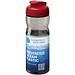 H2O Eco Sportflasche mit Klappdeckel, 650 ml, kohle/rot