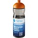 H2O Eco Sportflasche mit Stülpdeckel, 650 ml, kohle/orange