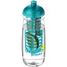 H2O Pulse Sportflasche mit Stülpdeckel und Infusor, 600 ml, transparent,aquablau H2O Pulse Sportflasche mit Stülpdeckel und Infusor, 600 ml, transparent,aquablau