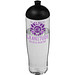 H2O Tempo® 700 ml Sportflasche mit Stülpdeckel, transparent,schwarz H2O Tempo® 700 ml Sportflasche mit Stülpdeckel, transparent,schwarz
