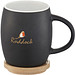 Hearth Keramiktasse mit Holz Deckel Untersetzer, 400 ml, schwarz/weiss Hearth Keramiktasse mit Holz Deckel Untersetzer, 400 ml, schwarz/weiss