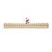 Holz-Kalender WALKING SANTA,braun