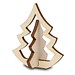 Holzfiguren-Karte, Tannenbaum, 2-seit. Druck