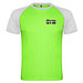 Indianapolis T-Shirt Unisex aus recyceltem Material, Fluor Green / schwarz, 2XL