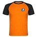 Indianapolis T-Shirt Unisex aus recyceltem Material, Fluor Orange / schwarz, 2XL