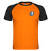 Indianapolis T-Shirt Unisex aus recyceltem Material, Fluor Orange / schwarz, L