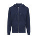 Iqoniq Abisko Zip-Kapuzenpullover aus recycelter Baumwolle, navy blau