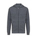 Iqoniq Abisko Zip-Kapuzenpullover aus recycelter Baumwolle, ungefärbtes Anthrazit