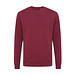Iqoniq Zion Rundhals-Sweater aus recycelter Baumwolle, burgunderrot