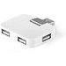 JANNES. HUB mit 4 USB-A-Anschlüssen aus ABS, Weiß