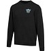Jasper 280 g/m² Pullover mit Rundhalsausschnitt aus recycelter Bio Baumwolle (OCS), unisex, schwarz, 3XS