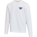 Jasper 280 g/m² Pullover mit Rundhalsausschnitt aus recycelter Bio Baumwolle (OCS), unisex, weiss, 3XS