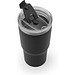 JOYNER M. Kompakter Reisebecher aus Edelstahl (91 % recycelt) mit vakuumisolierter Doppelwand und matter Oberfläche 600 ml, Schwarz