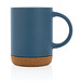 Keramikbecher mit Korkboden, blau