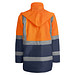 Kombinierter, gesteppter Parka Merak mit High Visibility, XXXL, navy/fluor orange