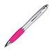 Druckkugelschreiber mit satiniertem Gehäuse, blaue Mine, pink Druckkugelschreiber mit satiniertem Gehäuse, blaue Mine, pink