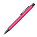 Kunststoff-Druckkugelschreiber mit Clip aus Metall, blaue Mine, pink Kunststoff-Druckkugelschreiber mit Clip aus Metall, blaue Mine, pink
