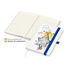 Geiger-Notes Match-Book Creme Bestseller Notizbuch A4 Natura, inkl. Druck, mittelblau