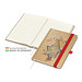 Geiger-Notes Match-Book Creme Bestseller Notizbuch Natura braun A5, inkl. Druck, rot