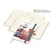 Geiger-Notes Match-Hybrid Creme Bestseller Notizbuch, Cover-Star matt, inkl. Druck, silbergrau