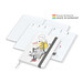 Geiger-Notes Match-Hybrid White Bestseller Notizbuch A4, Natura, inkl. Druck, silbergrau