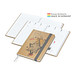 Geiger-Notes Match-Hybrid White Bestseller Notizbuch A5, Natura braun, inkl. Druck, silbergrau