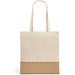 MERCAT. Tasche aus 100% Baumwolle (160 g/m²) mit Details aus Jute-Imitat, Natur