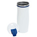 Metall-Isolierbecher Smooth, 400 ml, weiß/dunkelblau