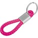 Metall-Schlüsselanhänger mit Kordel ERNEST, pink