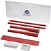 Mindy 8-teiliges Federmäppchen-Set, blaue Mine, rot Mindy 8-teiliges Federmäppchen-Set, blaue Mine, rot