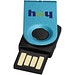 Mini USB-Stick, aquablau, 4GB