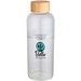 Mirage 650 ml einwandige Trinkflasche aus Borosilikatglas mit Bambusdeckel, transparent