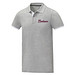 Morgan Polo für Herren, zweifarbig, heather grau, 3XL
