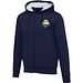 Natron 320 g/m² Sherpa-Kapuzenjacke mit Reißverschluss, navy, S