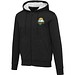Natron 320 g/m² Sherpa-Kapuzenjacke mit Reißverschluss, schwarz, S