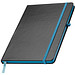 Notizbuch BlackLine, DIN A5, schwarz/hellblau