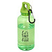 Oregon 400 ml RCS-zertifizierte Trinkflasche aus recyceltem Kunststoff mit Karabiner, grün