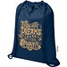 Peru Blend 180 g/m² Sportbeutel aus GRS recycelter Baumwolle 5L, navy