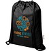 Peru Blend 180 g/m² Sportbeutel aus GRS recycelter Baumwolle 5L, schwarz
