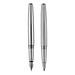 Pierre Cardin® CHRISTOPHE Set aus Rollerball Pen und Füllfederhalter, silber