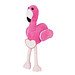 Plüsch-Flamingo LUISA,pink, schwarz, weiß