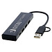 Rise USB 2.0 Hub aus recyceltem RCS Aluminium, schwarz