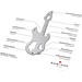 ROMINOX® Key Tool // Guitar - 19 functions (Gitarre), silber