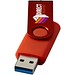Rotate USB-Stick 3.0 aus Metall, hellrot, 16GB