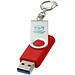 Rotate USB-Stick 3.0 mit Schlüsselanhänger, hellrot, 16GB