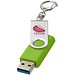 Rotate USB-Stick 3.0 mit Schlüsselanhänger, limone, 16GB