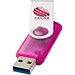 Rotate USB-Stick 3.0 transparent, rosa, 128GB