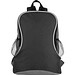 Rucksack mit Seitenfächern aus Polyester, schwarz Rucksack mit Seitenfächern aus Polyester, schwarz