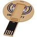 Runder ausklappbarer USB Stick, Kraftpapier, 64GB